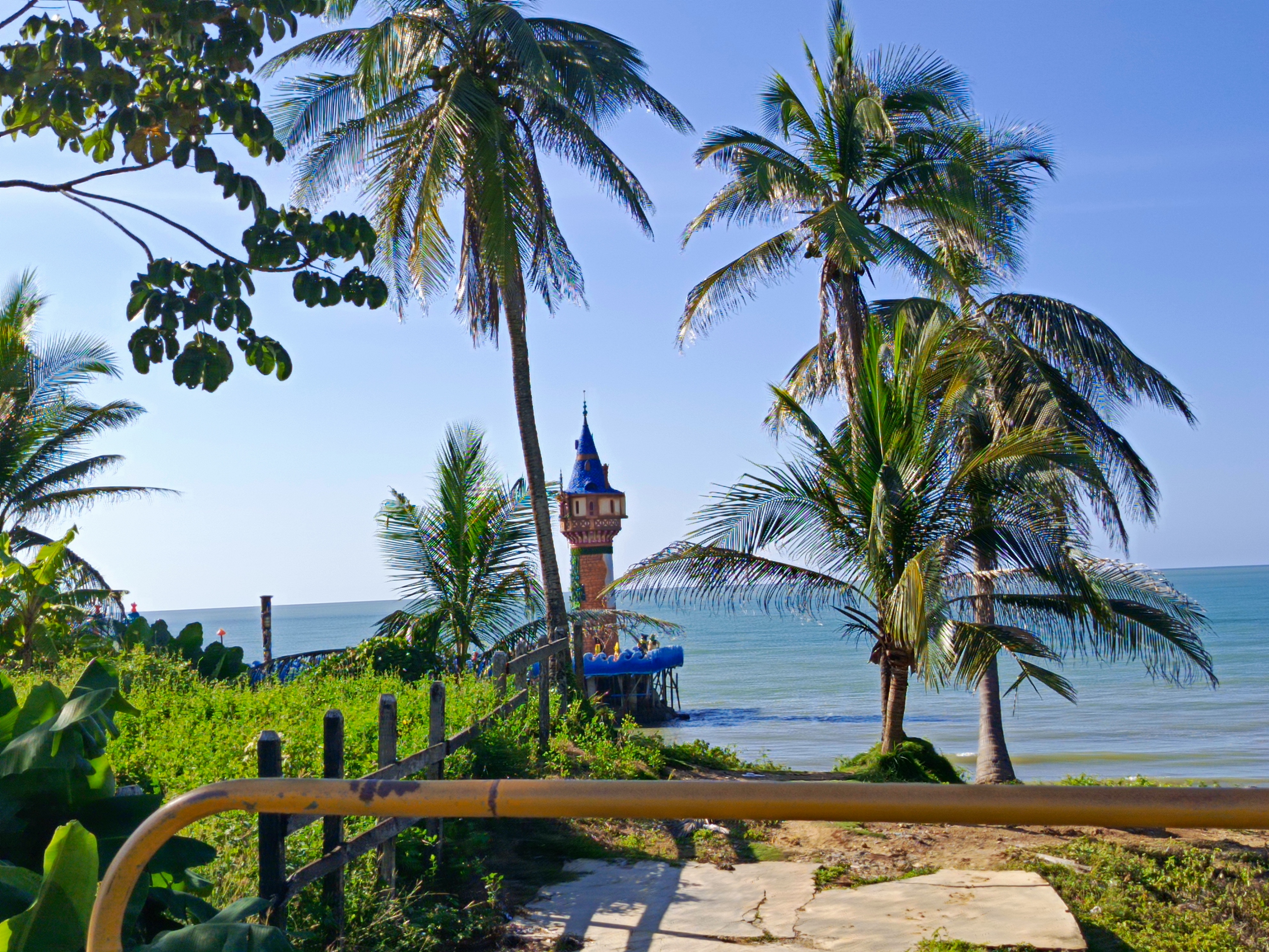 Coastal dunes and tropical greenery